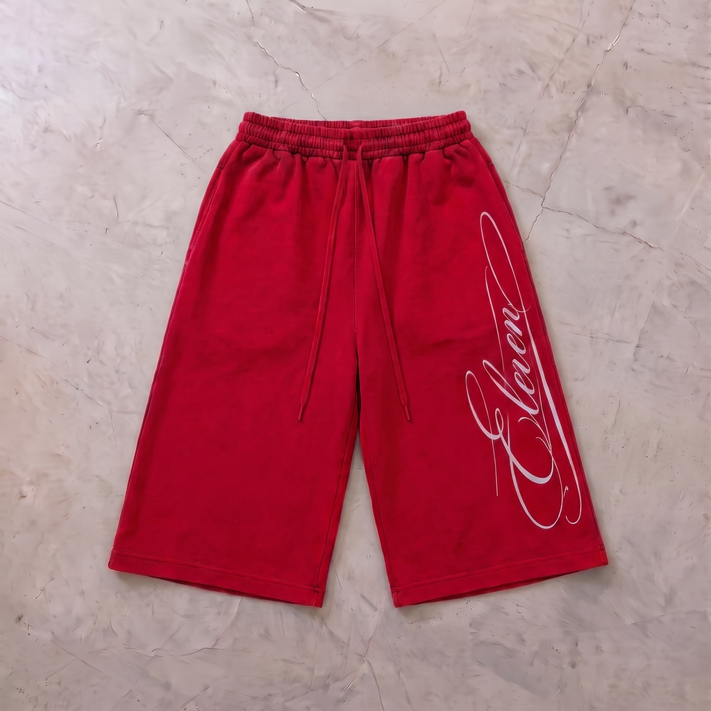 ELEVEN ELEVEN 3/4 SHORTS (RED)