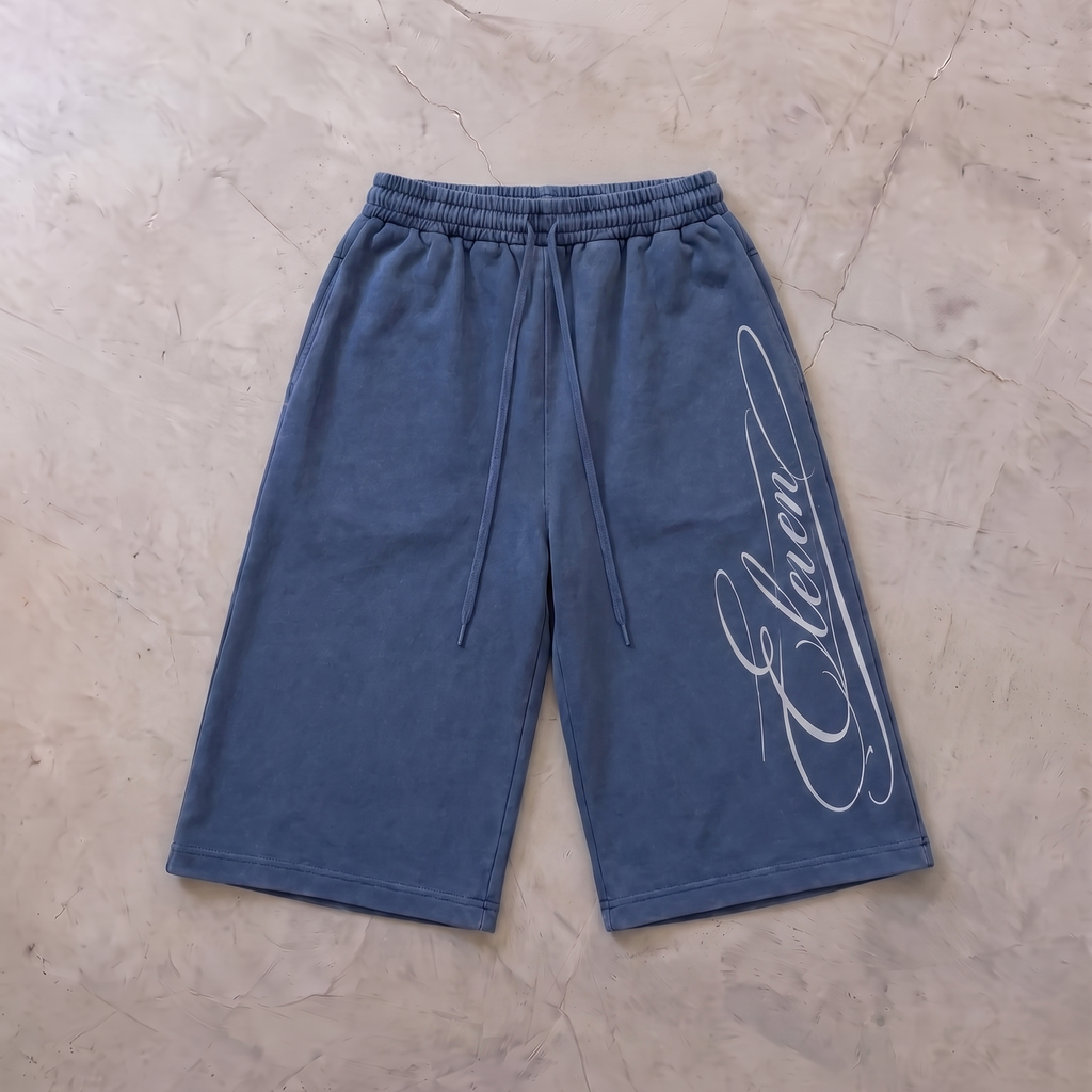 ELEVEN ELEVEN 3/4 SHORTS (BLUE)